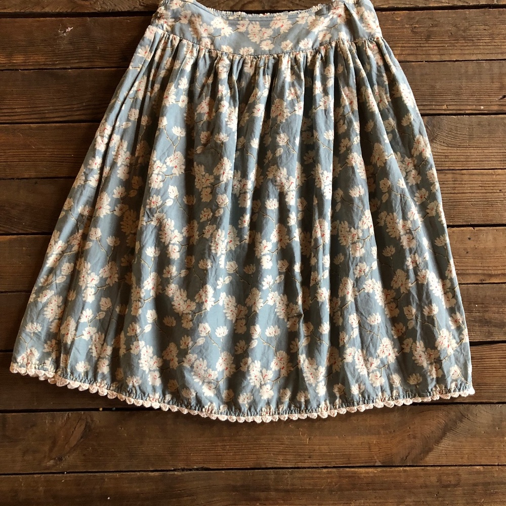 ROOLEE midi floral blue skirt